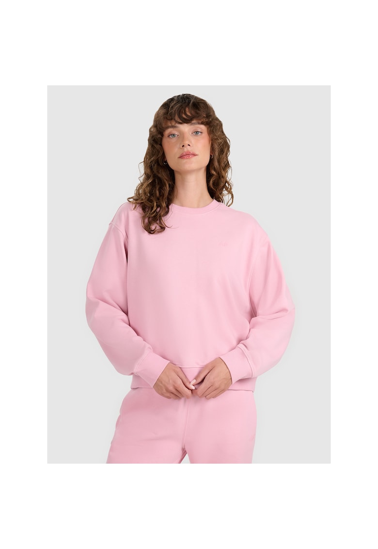 Hanorac Sport Femei French Terry Roz Pal - Croiala Regular - Bumbac & Poliester - Confortabil si Rezistent - Marimi XS-XXL