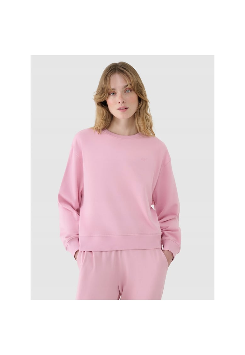 Hanorac Sport Femei French Terry Roz Pal - Croiala Regular - Bumbac & Poliester - Confortabil si Rezistent - Marimi XS-XXL