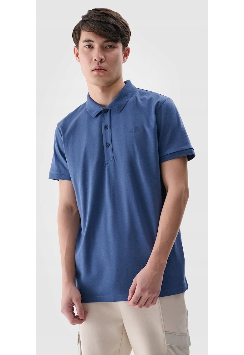 Tricou polo barbati - croiala obisnuita - bumbac 100% - bleumarin