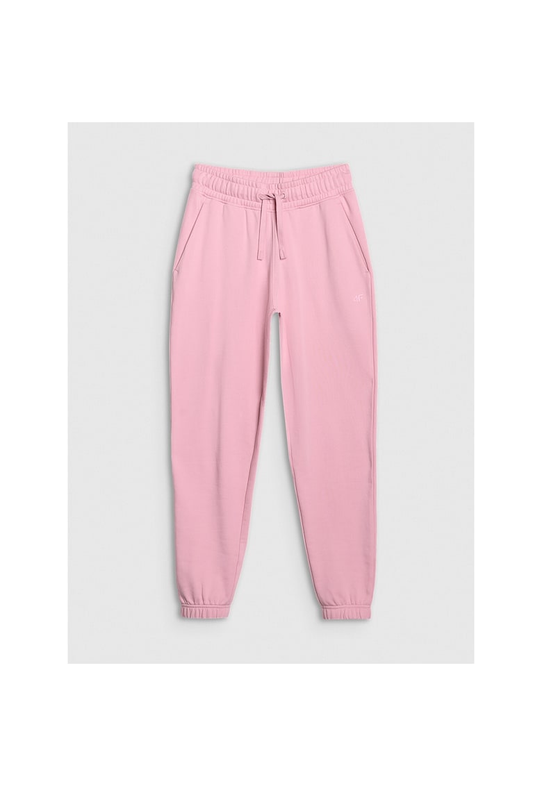 Pantaloni Jogger Casuali Dama Roz Pal - Regular Fit - Bumbac & Poliester - Sportstyle - XS-XXL