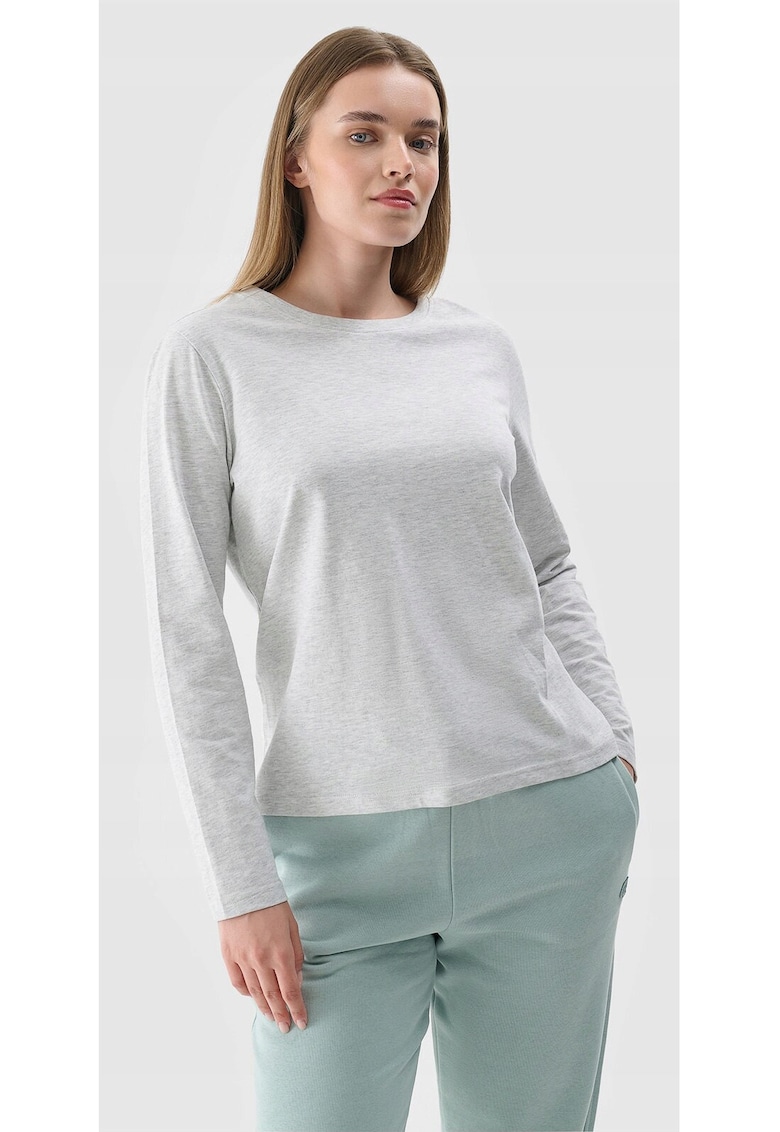 Bluza dama - Maneca lunga - Bumbac/Viscoza - Gri