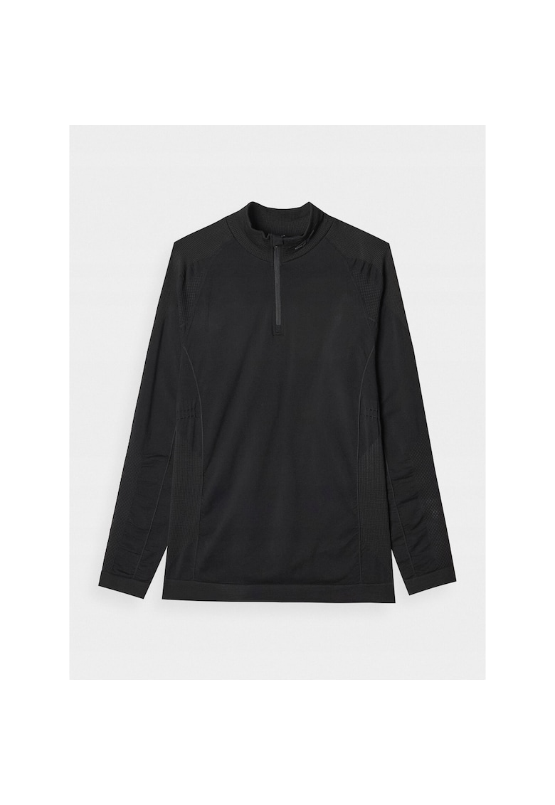 Tricou Termic Seamless Barbati AW24 Negru Intens - Lana Merino si Polipropilena - Croiala Slim - SKIING