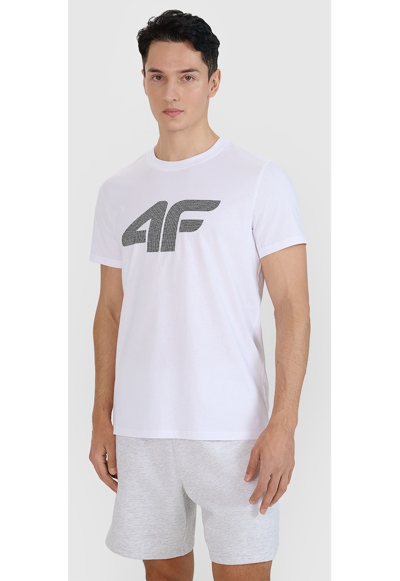 Tricou Barbati Alb - Imprimeu Casual-Sport - 100% Bumbac - S-3XL - Confortabil si Durabil