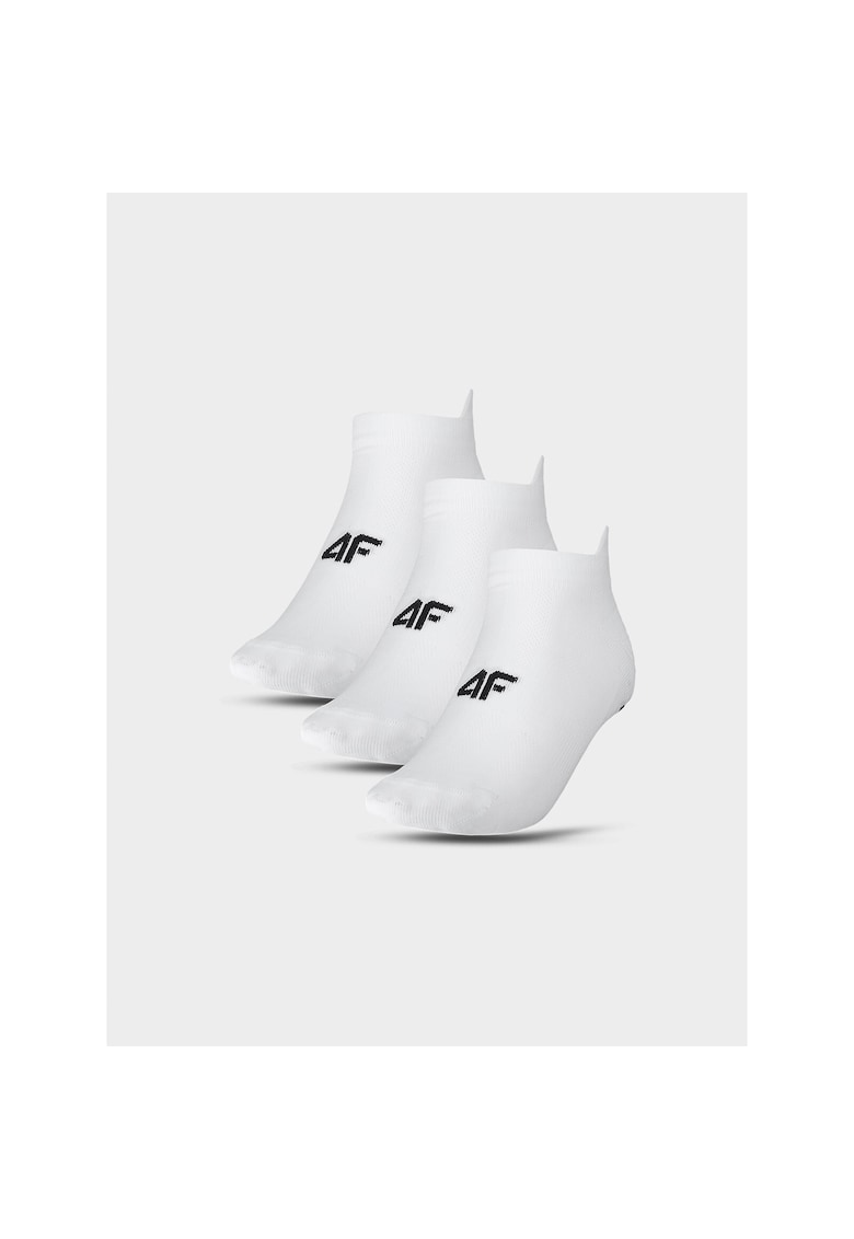 Sosete sport dama set de 3 - albe