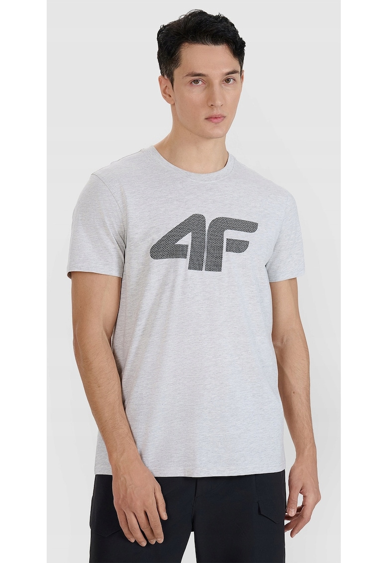 Tricou Barbati Sportstyle - Gri Deschis - Imprimeu Bumbac 100% - Regular - S-3XL