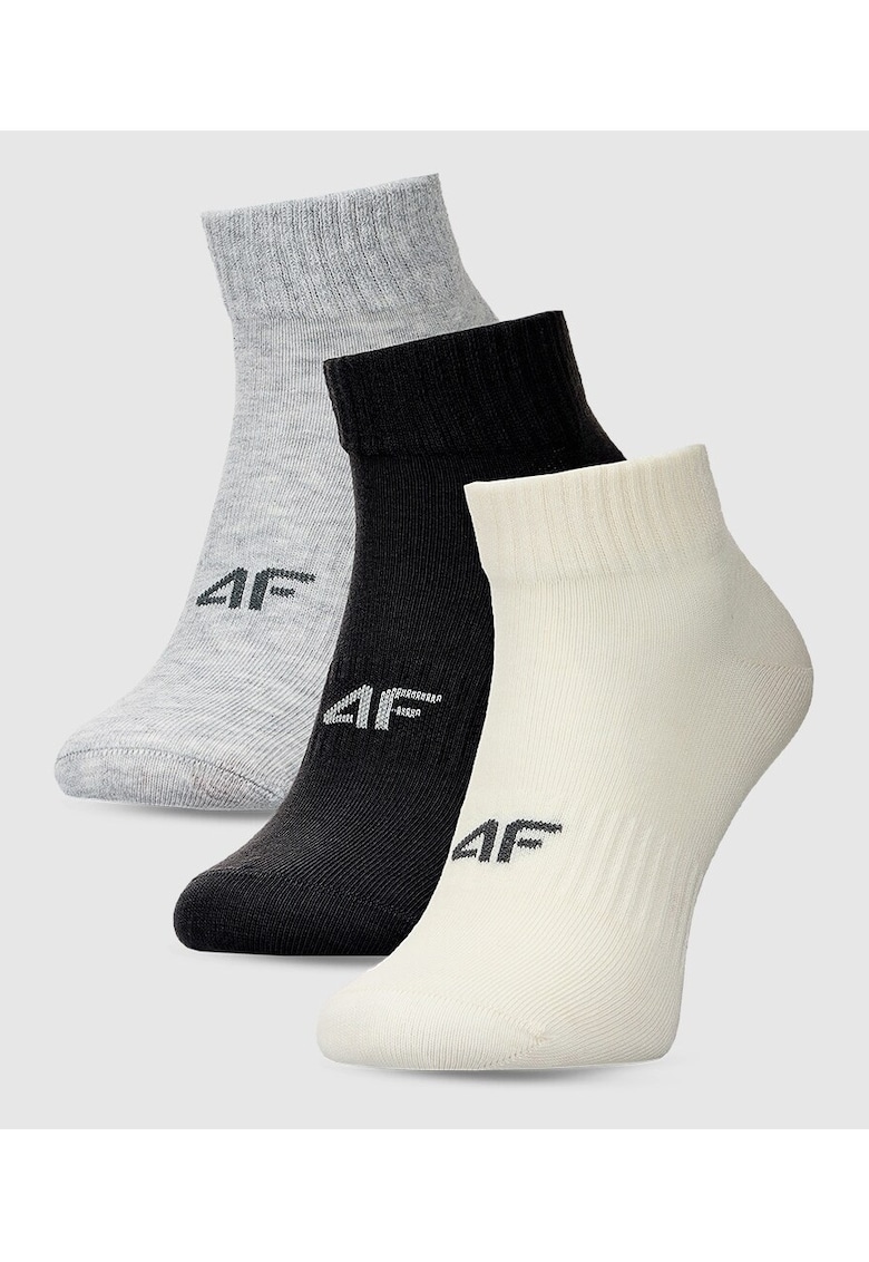 Sosete dama -  set 3 perechi - lungime pana la glezna - multicolor - bumbac