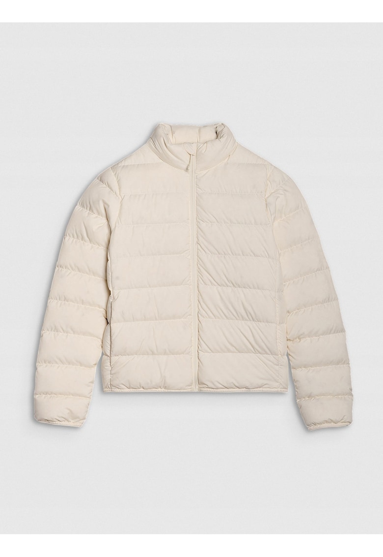 Geaca dama matlasata - hidrofoba - alb ecru - fabricata din material confortabil