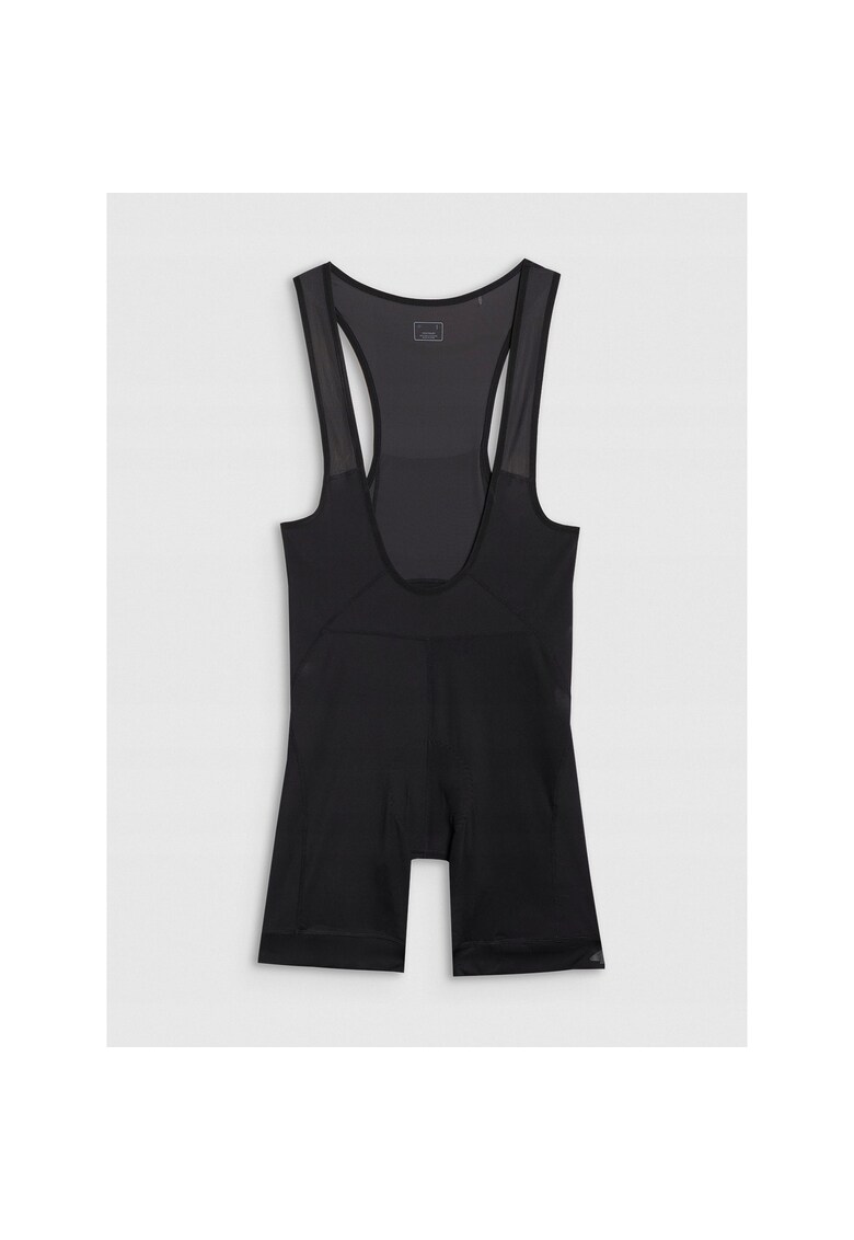 Pantaloni sport dama - sort ciclism cu bretele - anti-alunecare - negru intens -