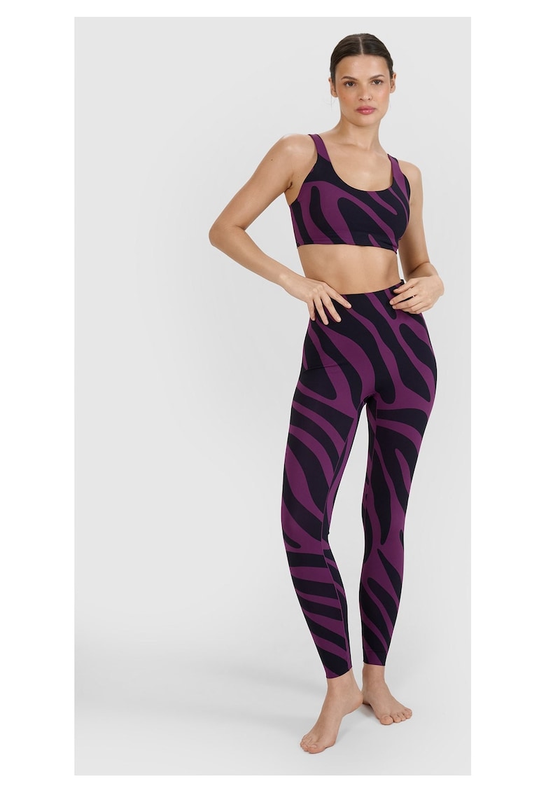 Colanti Yoga Femei Violet Slim Fit Talie Inalta
