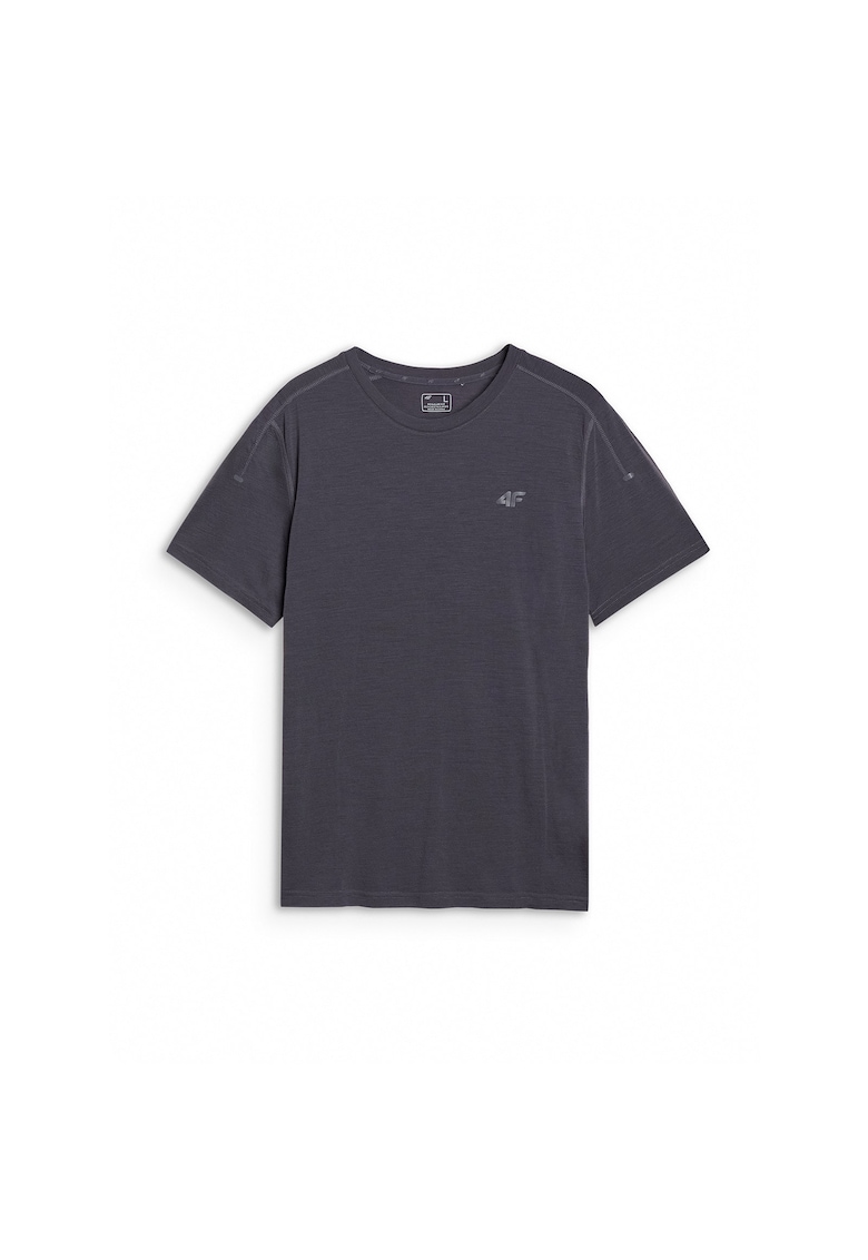 Tricou barbati gri - lana merinos - uscare rapida