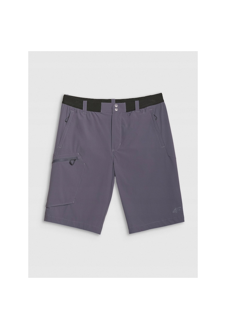 Pantaloni scurti de trekking elastici - gri - pentru drumetii - gri