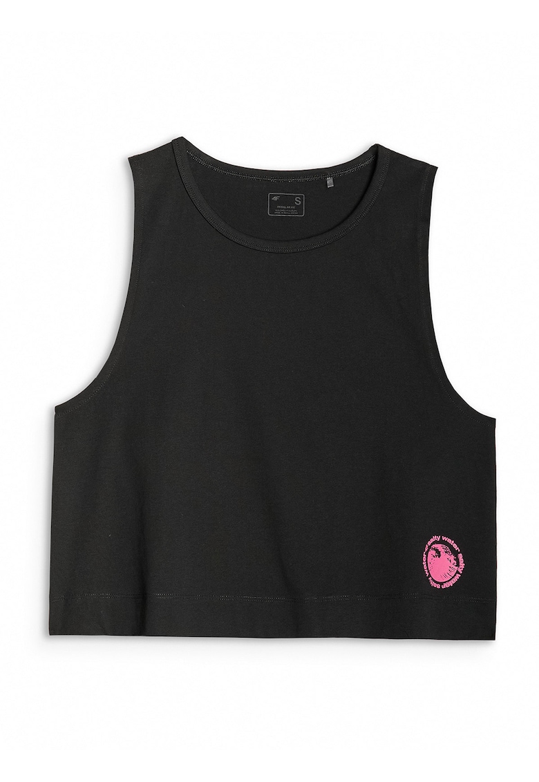 Top Femei Negru Bumbac - Negru