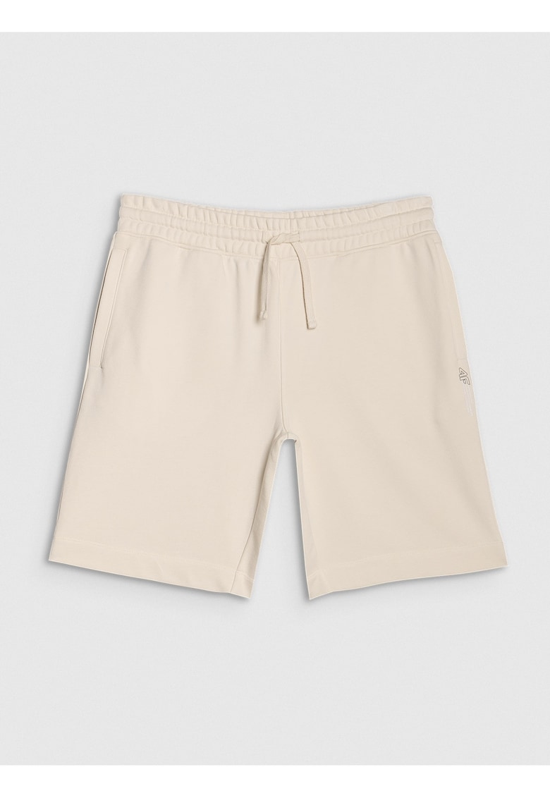 Pantaloni scurti de trening pentru barbati - bej - bumbac