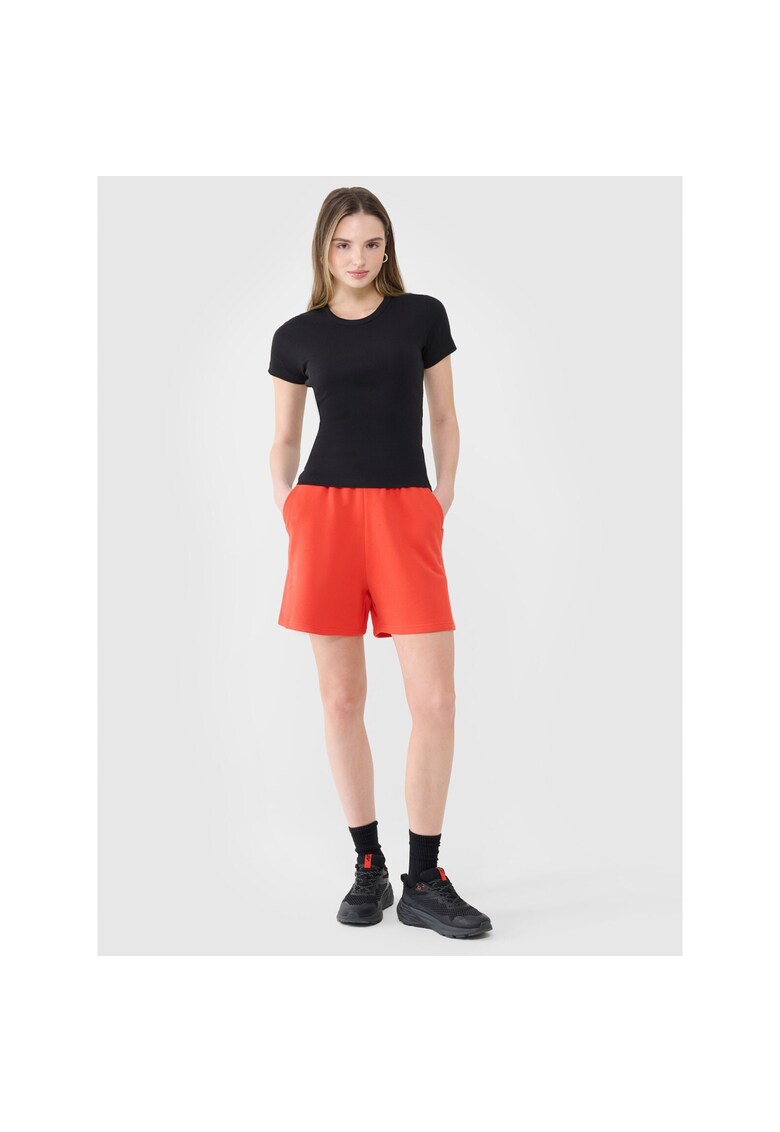 Pantaloni sport dama supradimensionati - rosii - bumbac 85% - poliester 15%