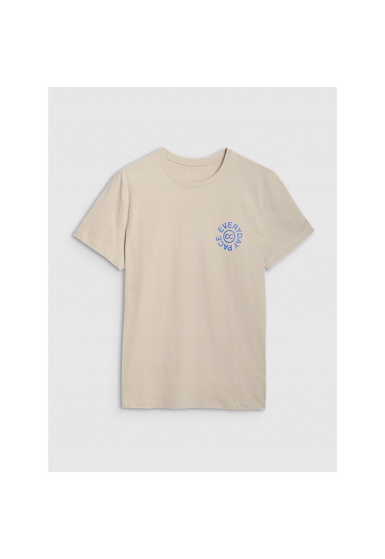 Tricou sportiv barbati bej - 100% bumbac