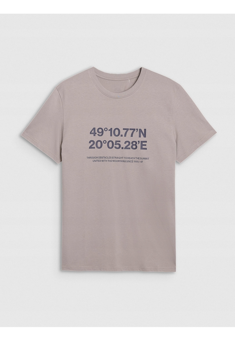 Tricou Barbati Sportstyle Regular - Bumbac 100% - Gri Deschis - Marimi S-3XL - SS25