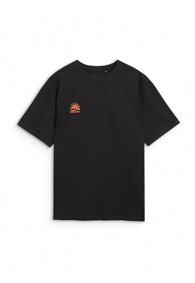 Tricou Oversize Barbati Negru Bumbac 100% - Casual & Sportstyle S-XXL - 180gsm - Model Cooltide