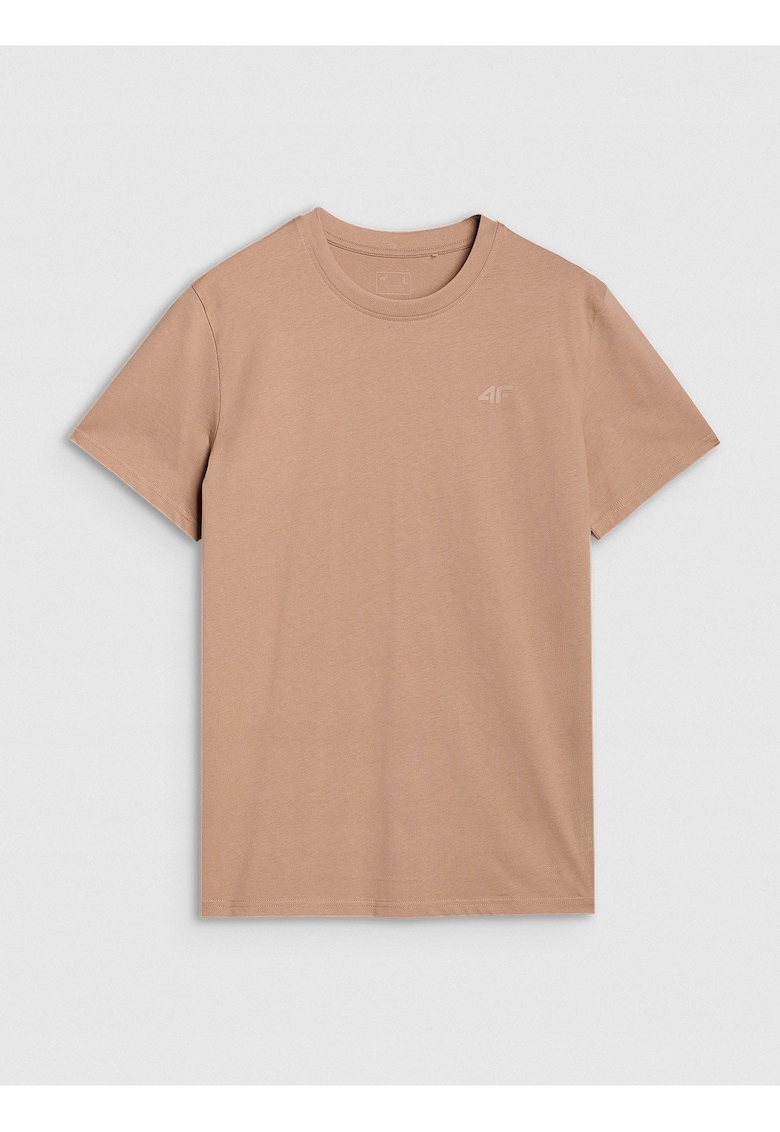 Tricou barbati regular - bumbac - bej - Bej