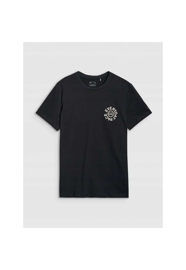 Tricou sport barbati negru - imprimeu - bumbac