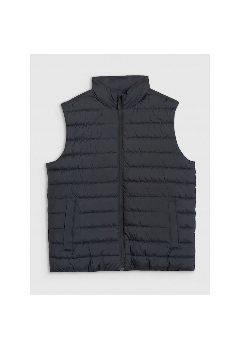 Vesta sport barbati neagra - sintetic - guler inalt