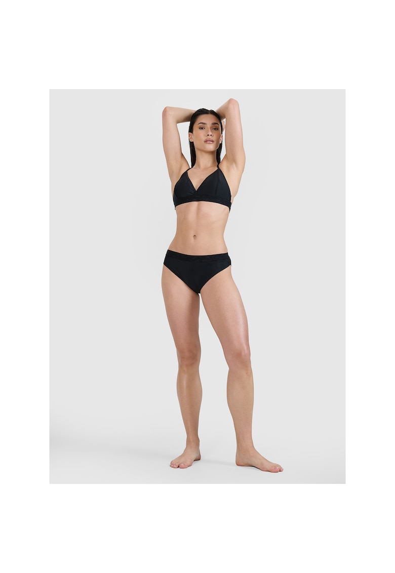 Slip de baie negru - elastic - cu uscare rapida - pentru femei - sintetic/elastan