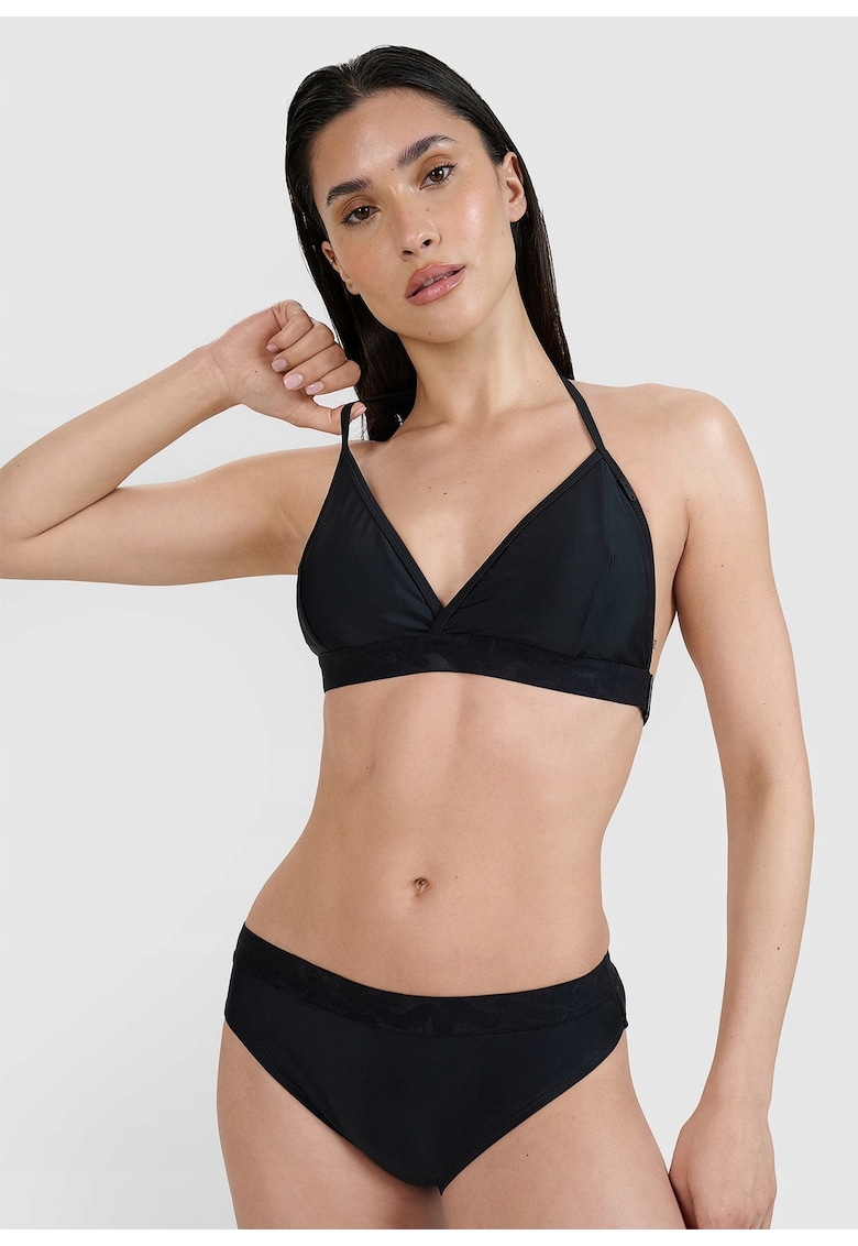 Sutien de bikini negru - design clasic - cupe detasabile - material sintetic