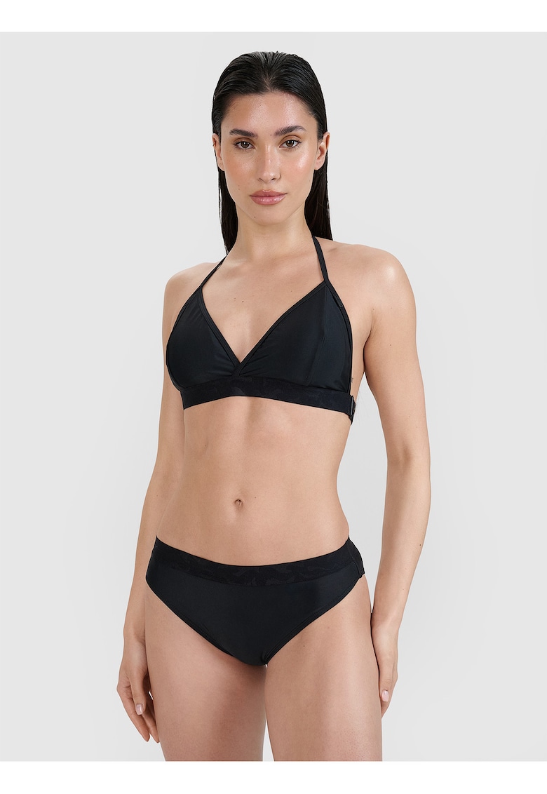 Sutien de bikini negru - design clasic - cupe detasabile - material sintetic