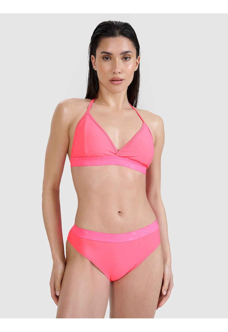 Top bikini roz - design clasic - cupe detasabile - sintetic