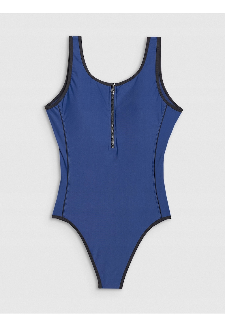 Costum de baie dama sintetic - Albastru
