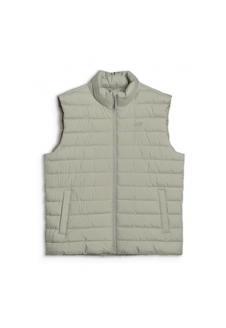 Vesta sport barbateasca bej - sintetic - guler inalt