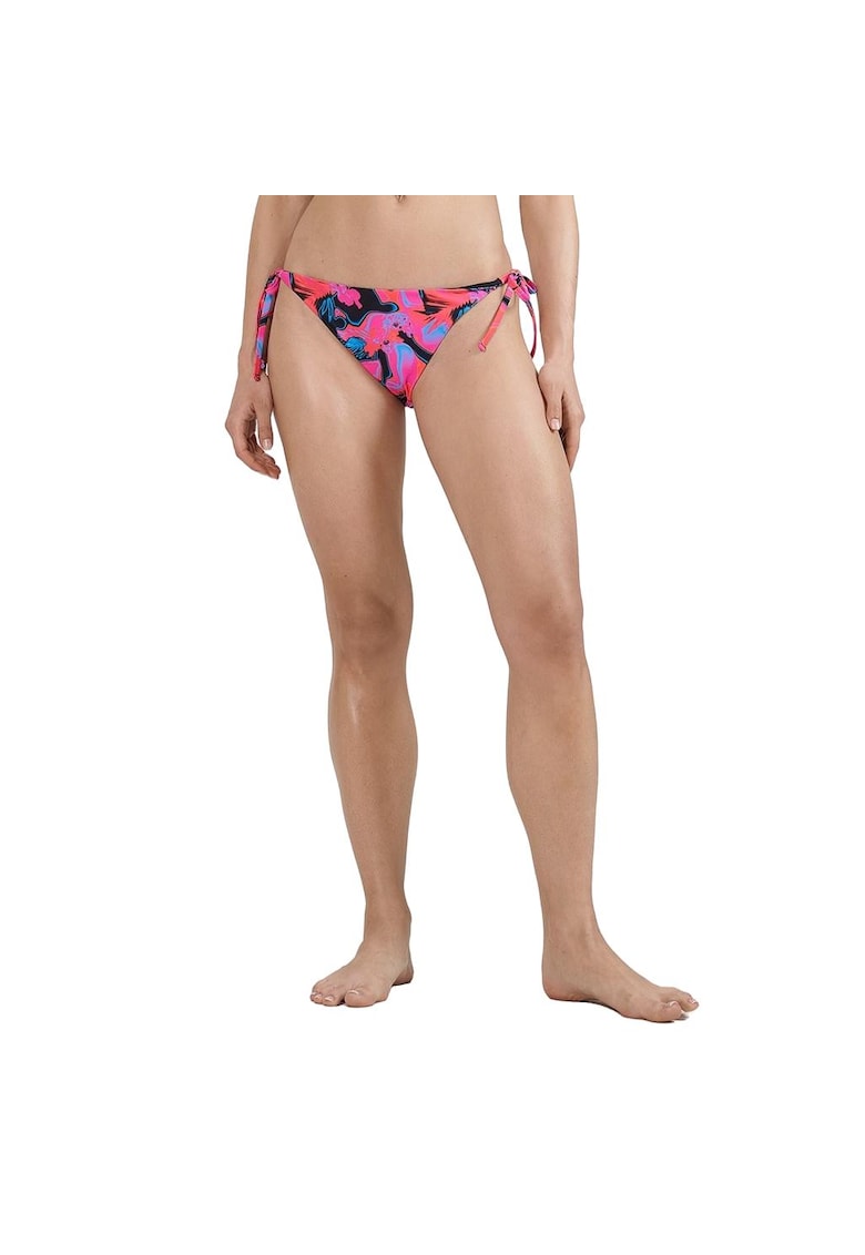 Slip de bikini pentru femei roz - elastic - cu uscare rapida - sintetic/elastan