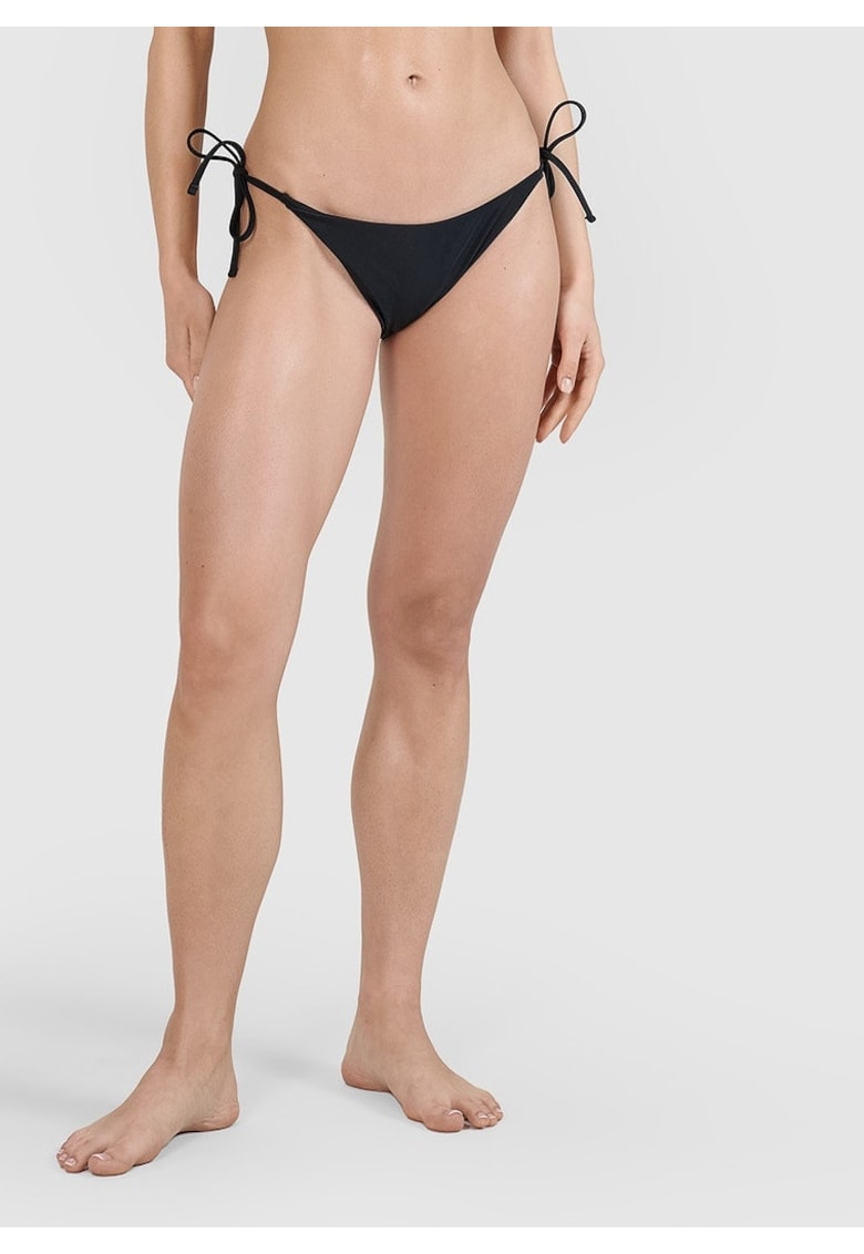 Slip de bikini negru - elastic - talie medie - pentru inot si plaja -