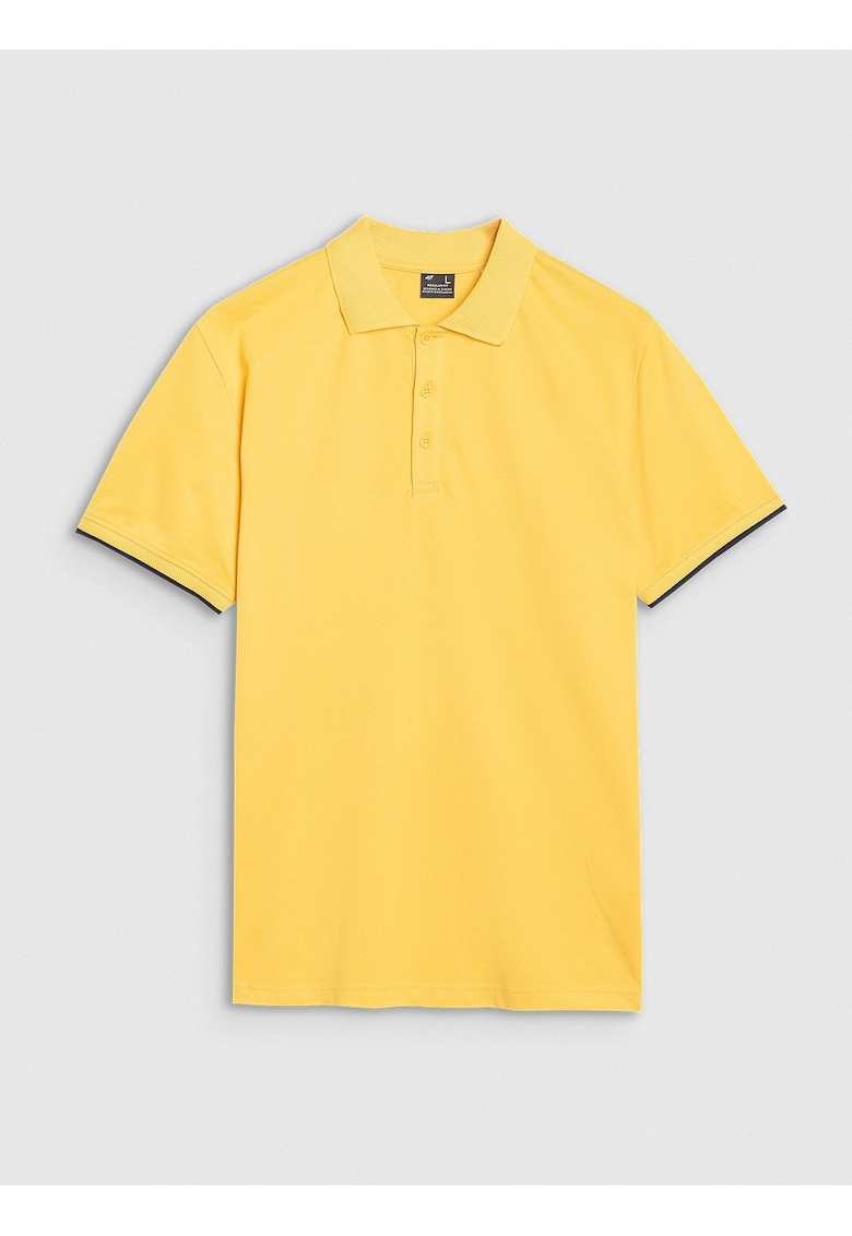 Tricou polo barbati -  croiala obisnuita - galben - viscoza si bumbac
