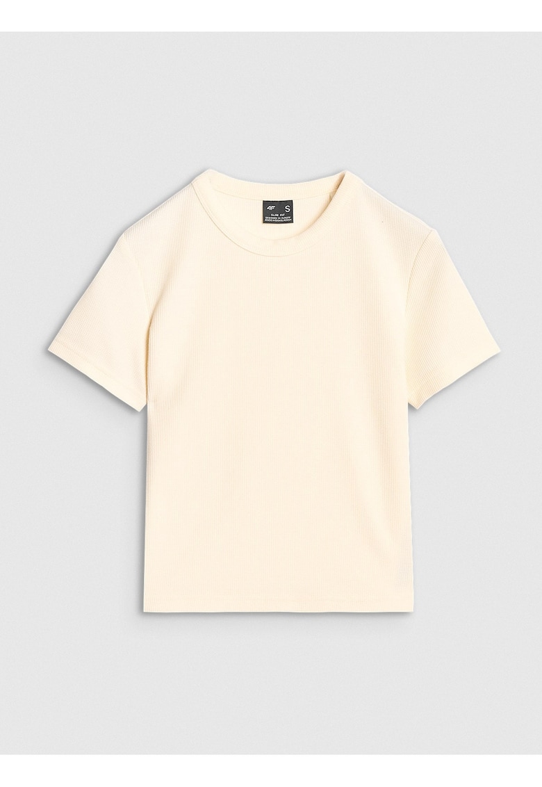 4f Tricou dama alb - poliester