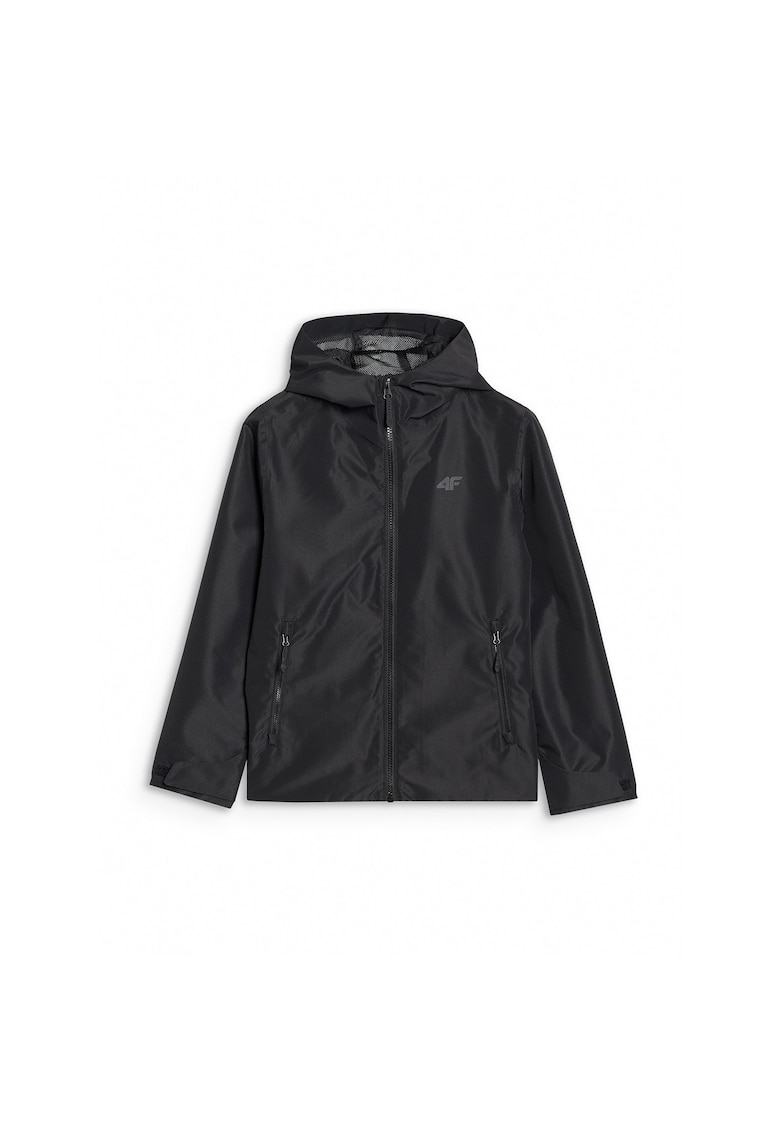 Jacheta de tranzitie copii neagra - membrana NeoDry 5000 - gluga - material sintetic