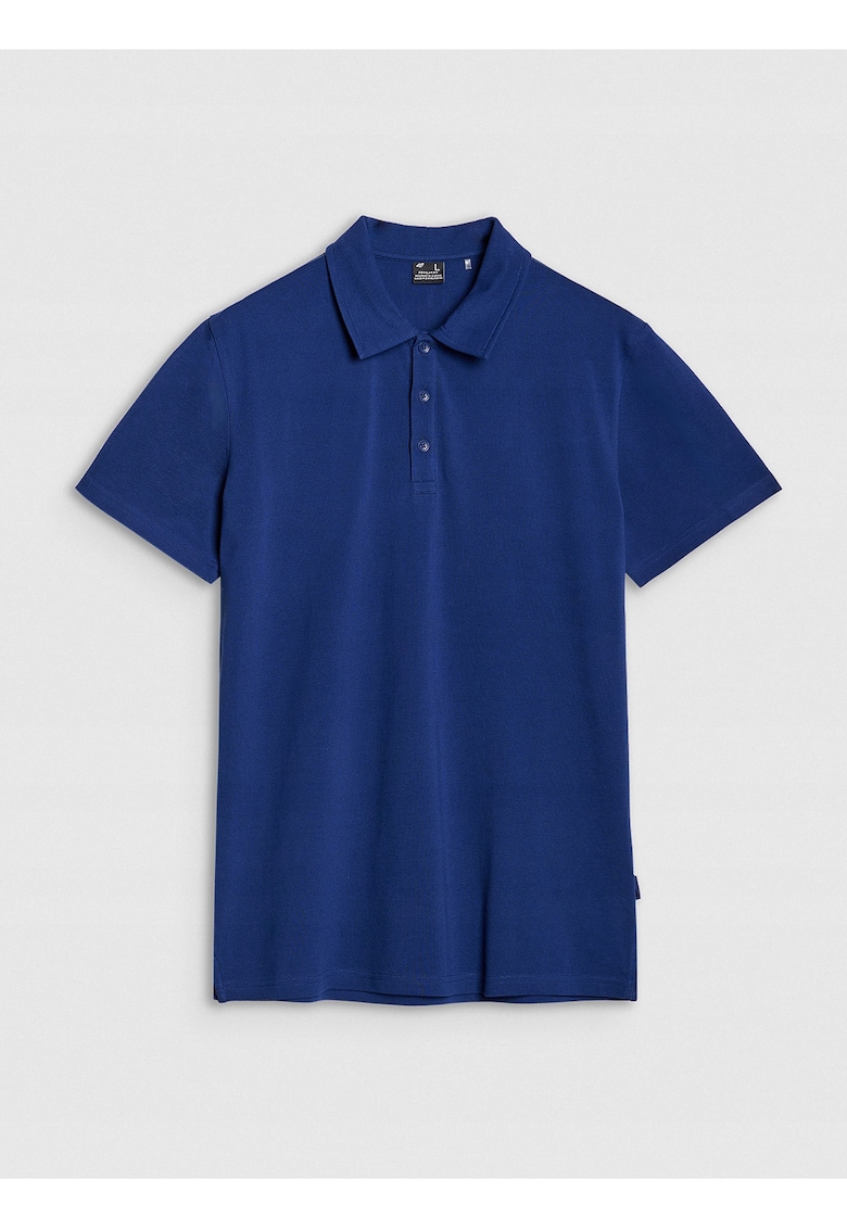 4f Tricou polo barbati croiala obisnuita - bumbac 100% - bleumarin