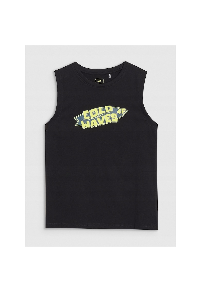 Maiou Baieti  Junior ""Cold Waves"" - 100% Bumbac - Negru Intens - Marime 146 - SportStyle - Sezon SS25