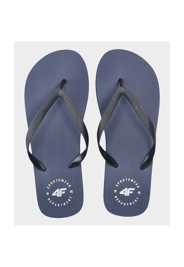 Slapi barbati bleumarin - curele de cauciuc - talpa moale