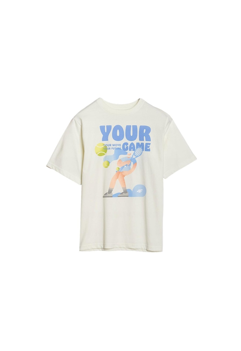 Tricou fete JASAW24TTSHF2592-11S - 4F - Bumbac - Alb