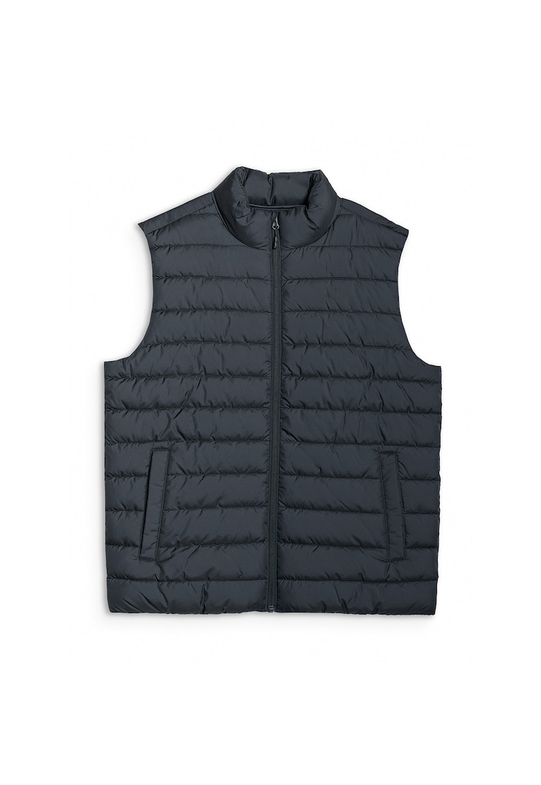 Vesta sport barbati neagra - sintetic - guler inalt