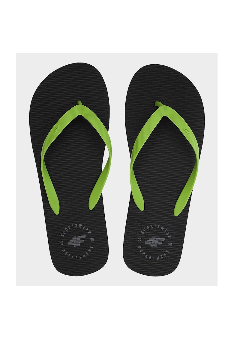 Slapi barbati verde - curele de cauciuc - talpa moale