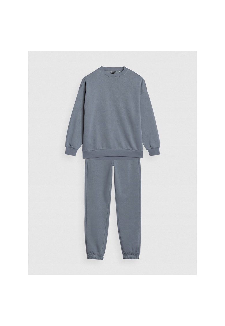 Set trening unisex copii bleumarin - hanorac fara gluga si pantaloni - 70% bumbac - 30% poliester