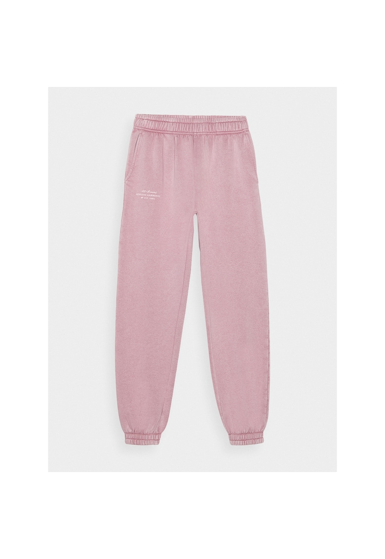 Pantaloni Casual Trening Fete Roz Inchis Junior AW24 - Confortabili si Durabili 80% Bumbac - Marime 164 - Stil Sportstyle