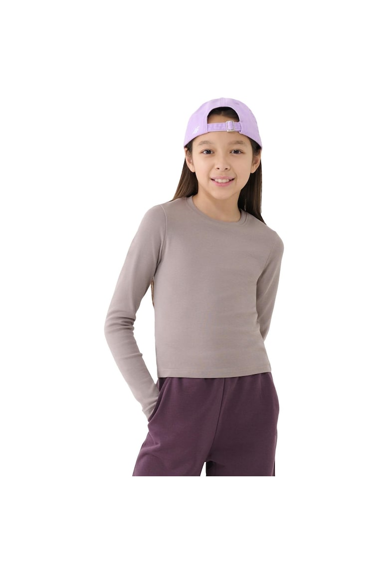 Bluza fete - bumbac/elastan - bej -