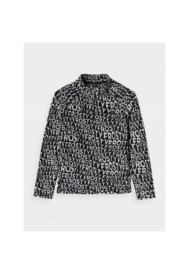 Bluza Termoactiva Fleece Fete Neagra Junior - Marimi 122-164 - Ski - Tehnologie 4FWarm - Croiala Slim - Strat Izolant - AW24