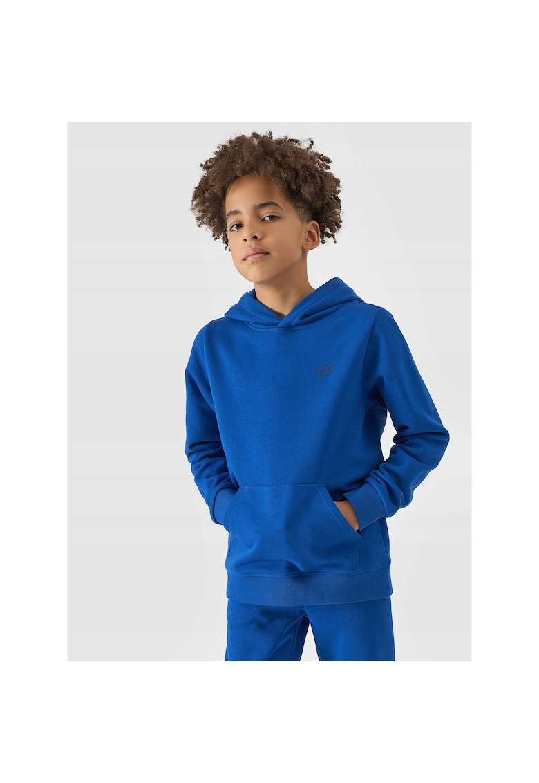 Hanorac pentru baieti - albastru - gluga - bumbac si poliester