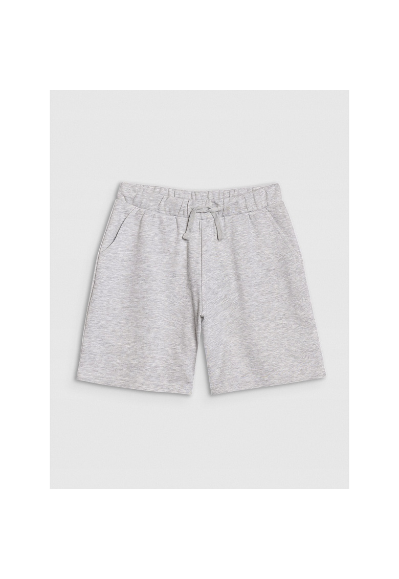 Pantaloni de trening pentru fete - gri - oversize - din bumbac