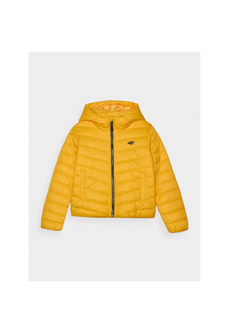 Geaca Puf pentru Baieti Junior Galben - Sintetica - SportStyle - Marime 164 - Hidrofoba - AW24