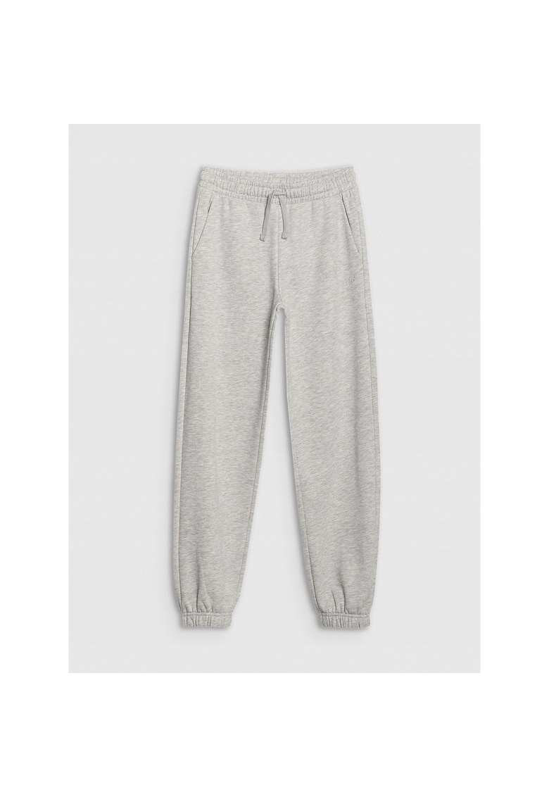 Pantaloni sport pentru baieti - gri - croiala oversize - material bumbac