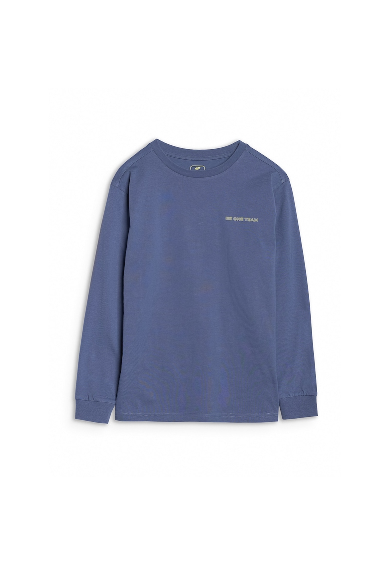 Bluza copii - maneca lunga - imprimeu - albastru - bumbac